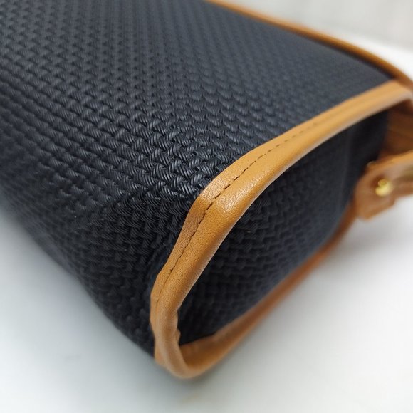 Authentic YSL - Yves Saint Laurent clutch bag Vintage PVC leather black/ brown - Picture 10 of 15